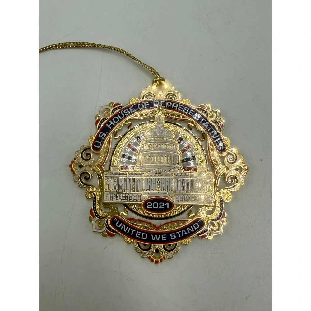 2021 US House‎ of Representatives Ornament United We Stand Capitol Building Gold